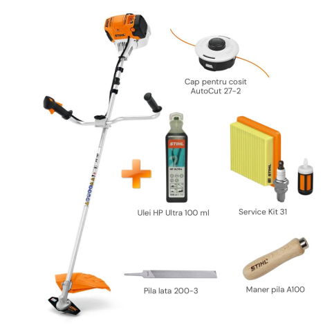 Campanie Primavara Stihl - Motocoasa pe benzina Stihl FS 131, 4 timpi (4-MIX), 1.9 CP, DM 250-3