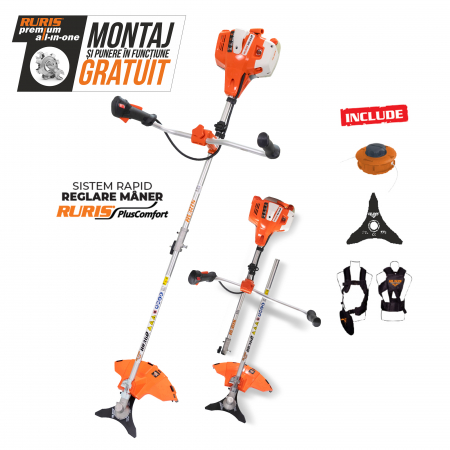 Motocoasa Ruris RR362, 2.4 CP, 36.3 cmc, benzina, 2 timpi [1]