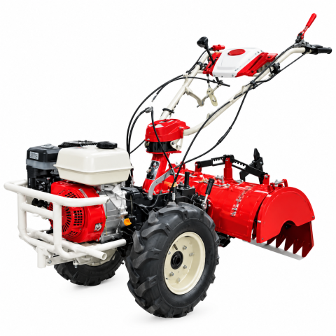 Motocultoare - Motocultivator Bisonte Agro Garden BTA-SCW1000, 9 CP, benzina, 2+1 viteze, roti 5.00-8", freza tractata 60 cm