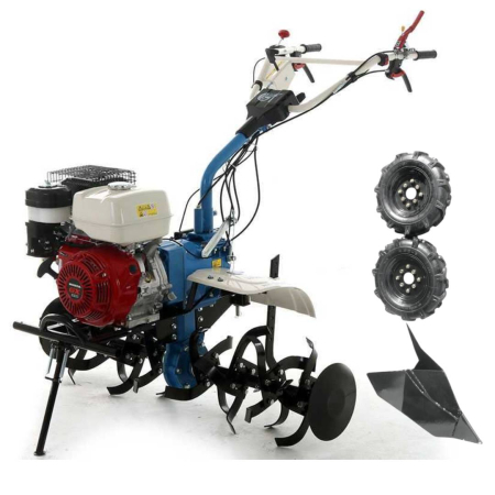 Casa si Gradina - Motocultor AGT 13000 PREMIUM, Honda GX390, 13 CP, benzina, 3+1 viteze + roti 5.00-12", plug bilonat