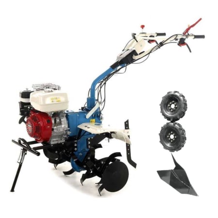 Casa si Gradina - Motocultor AGT 9000 PREMIUM, Honda GX270, 9 CP, benzina, 2+1 viteze + roti 5.00-12, plug bilonat