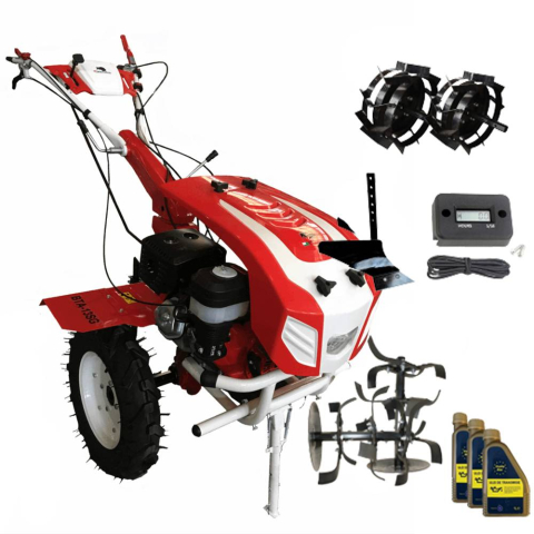Motosape si Motocultoare - Motocultor Bisonte Agro Garden BTA-13SG + PACHET 1 (roti metalice + plug arat + ulei transmisie + contor ore functionare)