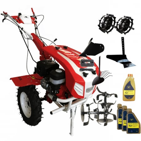 Motosape si Motocultoare - Motocultor Bisonte BTA-16SGE, 16 CP, benzina, 2+1 viteze + accesorii (Pachet 2)