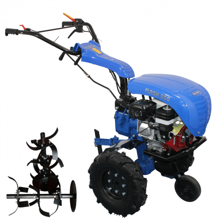 Agricultura - Motocultor Bisonte BTA-FLASH250H, motor Honda GX200, 6.5 CP, benzina, 2+1 viteze, latime de lucru 380-900 mm