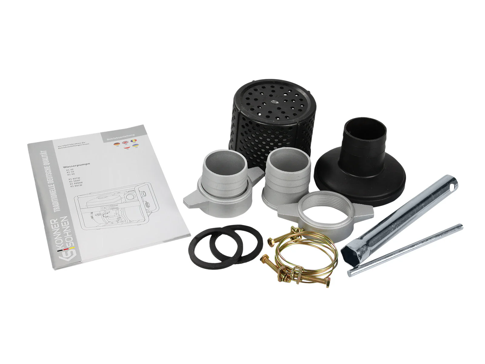 Motopompa apa curata Konner & Sohnen KS 50, 2", benzina, 500 l/min, Hmax. 28 m [9]