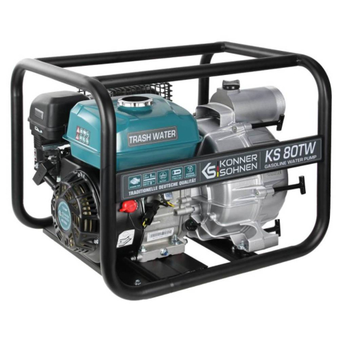 Motopompa apa murdara Konner & Sohnen KS 80TW, 3", benzina, 1100 l/min, Hmax. 28 m