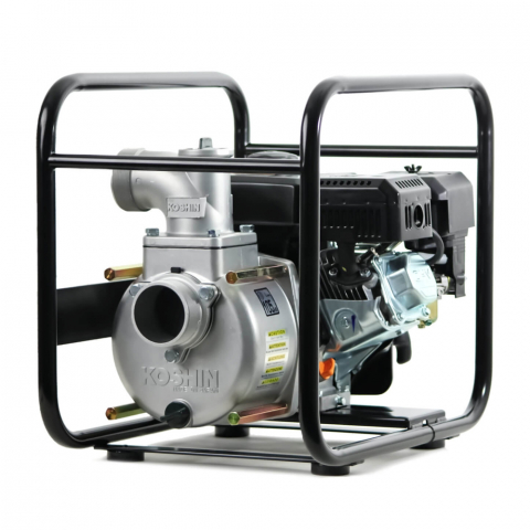 Pompe de apa - Motopompa apa semimurdara Koshin STV-80X-BAA, 3", motor Koshin K180, 4.2 CP, benzina, 900 l/min, Hmax. 26 m