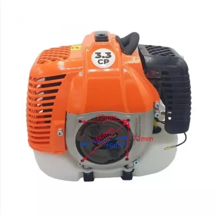 Motor complet pentru motocoasa Ruris DAC 410, 3.3 CP, 57 cmc, benzina, 2 timpi [1]