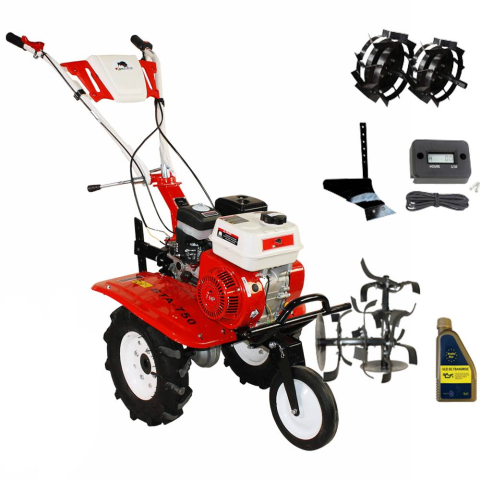 Motosape si Motocultoare - Motosapa Bisonte Agro Garden BTA-750 + PACHET 1 (roti cauciuc + roti metalice + plug arat + ulei transmisie + contor ore functionare)