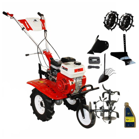 Motosape si Motocultoare - Motosapa Bisonte Agro Garden BTA-750 + PACHET 2 (roti cauciuc + roti metalice + plug arat + plug bilonat + plug scos cartofi + ulei transmisie + contor ore functionare)