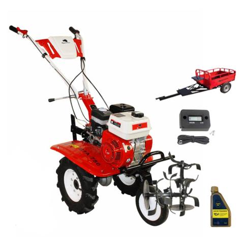 Motosape si Motocultoare - Motosapa Bisonte Agro Garden BTA-750 + PACHET 3 (remorca BTA-500R + ulei transmisie + contor ore functionare)