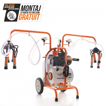 Mulgatoare de vaci Ruris FAGARAS LACT 801, 2 posturi, 1 bidon aluminiu 40 litri [1]