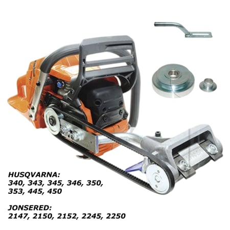 Utilaje de gradina - PACHET Decojitor busteni BASEH pentru drujba Husqvarna 340, 343, 345, 346, 350, 353, 445, 450 / Jonsered 2147, 2150, 2152, 2245, 2250