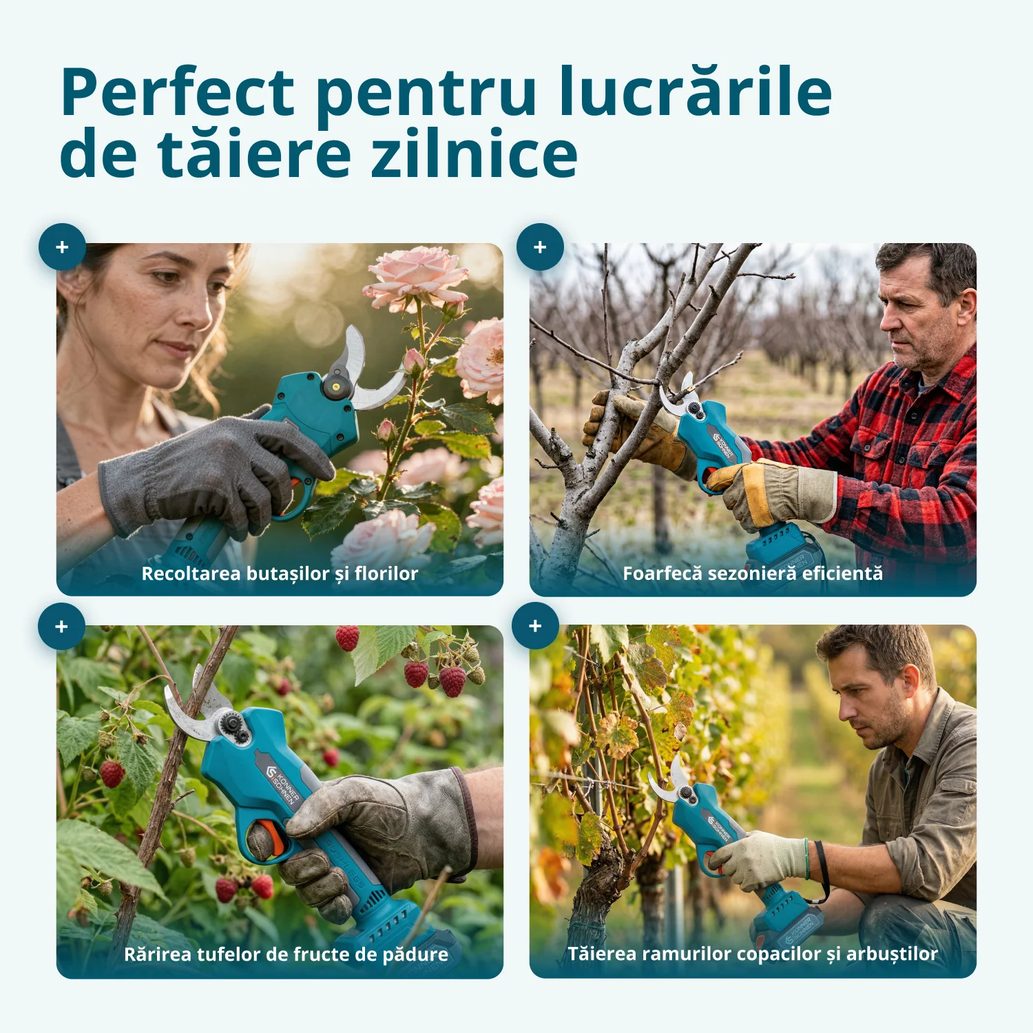 Pachet - Foarfeca de gradina Konner & Sohnen KS CSP20-32 + Mini fierastrau KS MCS20V-8 + CADOU 1 acumulator 20V, 4Ah [8]