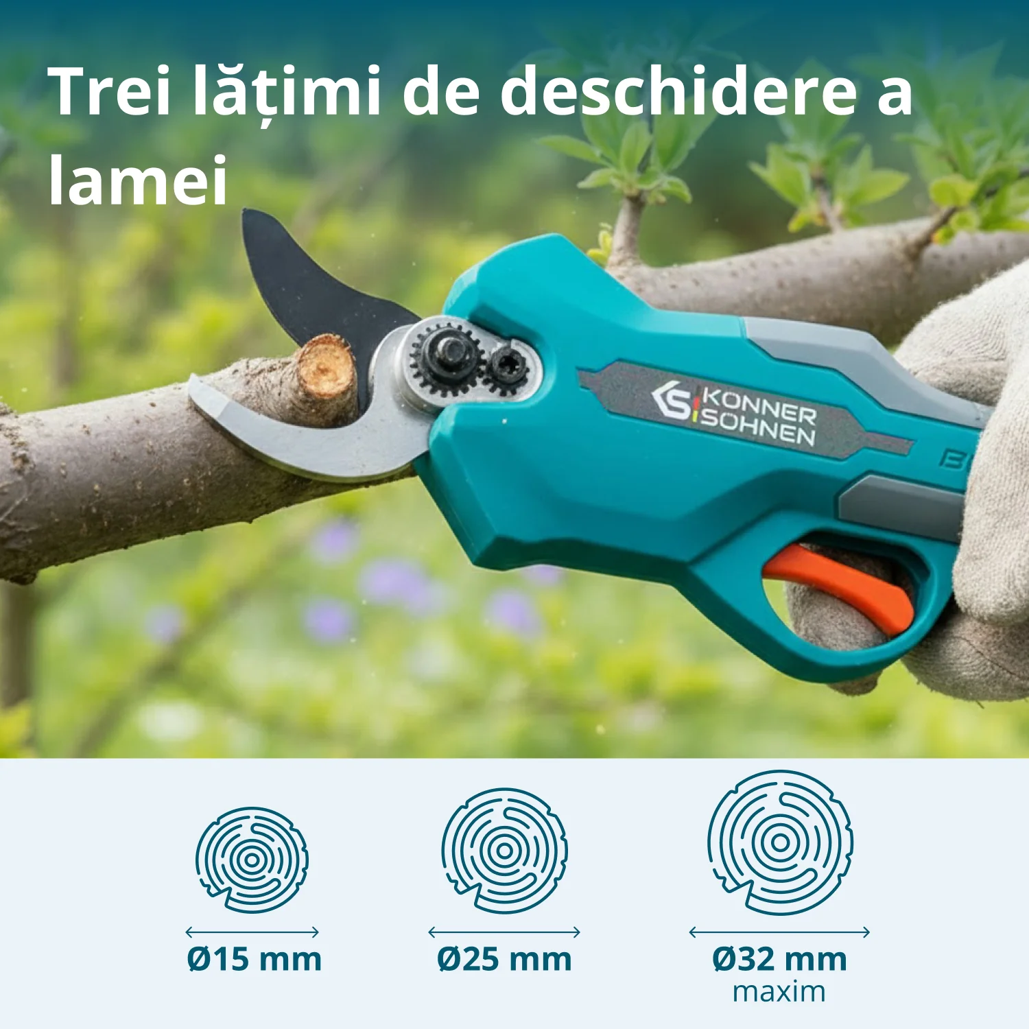 Pachet - Foarfeca de gradina Konner & Sohnen KS CSP20-32 + Mini fierastrau KS MCS20V-8 + CADOU 1 acumulator 20V, 4Ah [6]