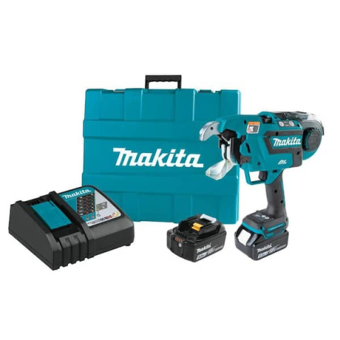 Scule si unelte - PACHET - Masina de legat fier beton Makita DTR180, 18V LXT + 2 acumulatori 5.0 Ah + Incarcator standard