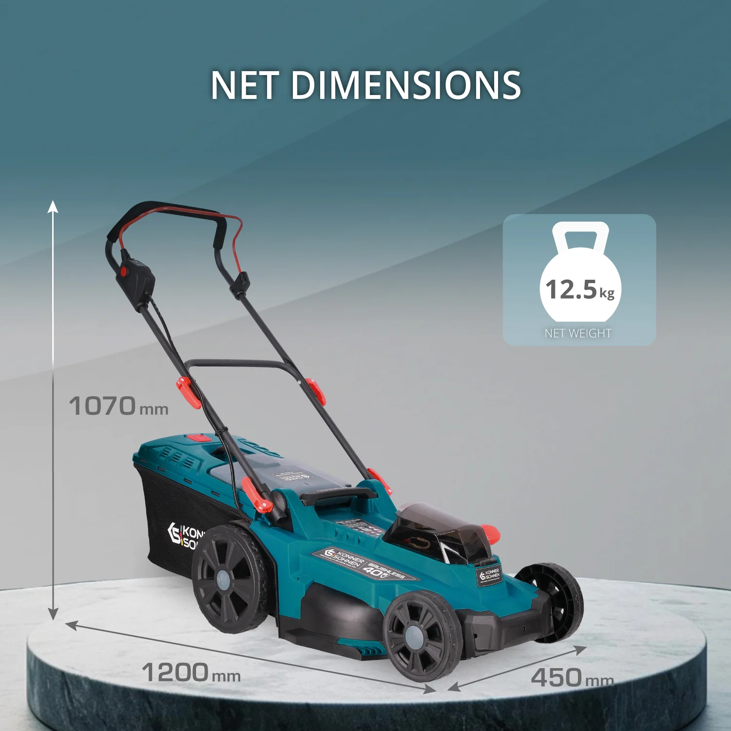 Pachet - Masina tuns gazon Konner & Sohnen KS 43LM-40V + Trimmer tuns iarba KS BCT-40V + CADOU 2 acumulatori 20V, 4Ah [10]