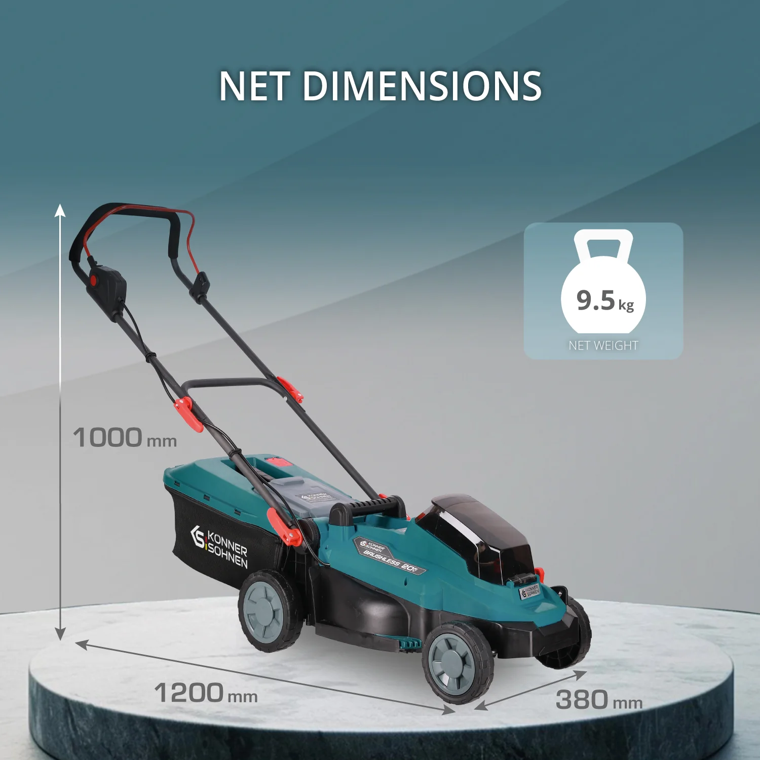 Pachet - Masina tuns gazon Konner & Sohnen KS 33LM-20V + Trimmer tuns iarba KS BCT-20V + CADOU 1 acumulator 20V, 4Ah [9]