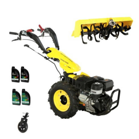 Motocultoare - Pachet Motocultivator ProGARDEN Campo U16E, 14 CP + Roata sustinere + Freza tractata FT90 + 2L Ulei motor + 2L Ulei transmisie