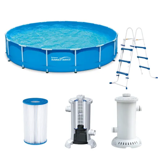 Piscina rotunda cu cadru metalic Mega Summer Waves, 457 x 122 cm [10]