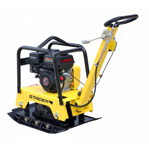 Constructii - Placa compactoare reversibila Stager PCR 160E-2, Loncin G200F, 9 CP, benzina, 30.5 kN, 160 kg, extensii