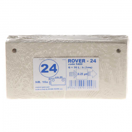Placi filtrante - Placi filtrante 20x10 cm ROVER 24, filtrare super-fina, set 10 buc