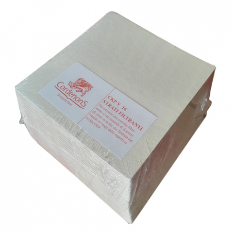 Placi filtrante - Placi filtrante 20x20 cm Cordenons CKP V18, presterilizare - stralucire, set 25 buc