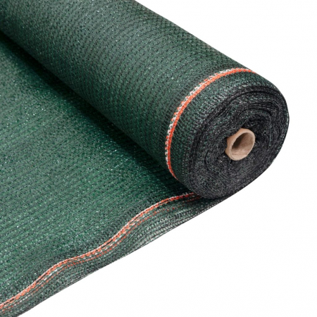 Plasa umbrire RURIS 80050, HDPE, protectie UV, verde, grad umbrire 80%, 2 x 25 m