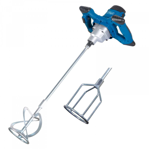 Scule și unelte - Mixer electric pentru vopsea si mortar Scheppach PM1200, 1200 W, include 2 palete
