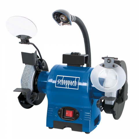 Polizoare - Polizor de banc Scheppach BG 150, 370 W, disc 150 mm, lampa de lucru