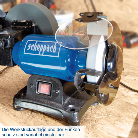 Polizor de banc Scheppach BG 200W, 250 W, disc 200 mm [2]