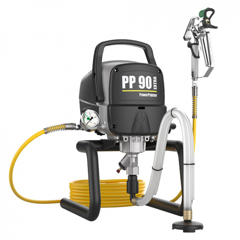 Constructii - Pompa airless cu piston Wagner PowerPainter 90 Extra SKID, 800 W, debit 1.9 l/min