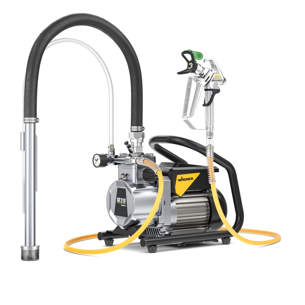 Constructii - Pompa airless cu membrana Wagner SuperFinish 21 PRO HEA SprayPack, 900 W, debit 1.7 l/min