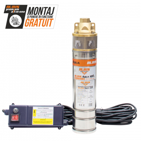 Pompa submersibila apa curata Ruris Aqua 101, 1", 750 W, 40 L/min, Hmax. 60 m [1]