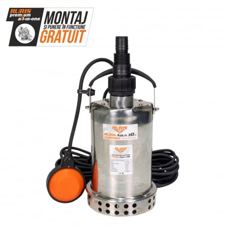 Pompa submersibila apa curata Ruris Aqua 30, 1", 550 W, 141 L/min, Hmax. 7.5 m [1]