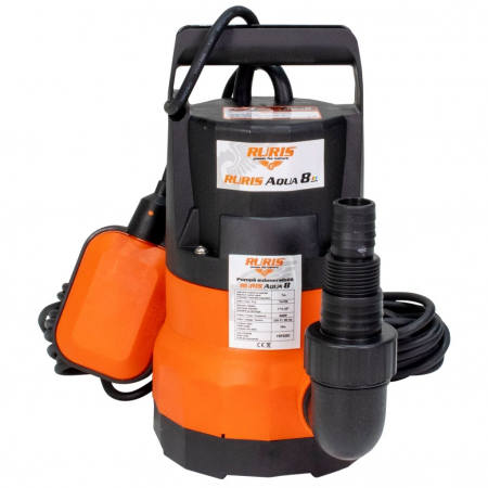 Pompe de apa - Pompa submersibila apa curata Ruris Aqua 8, 1", 400 W, 117 L/min, Hmax. 7 m