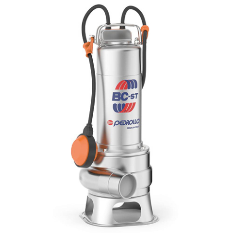 Pompe submersibile - Pompa submersibila apa murdara Pedrollo BC 15/50-ST, 2", 400 V, 1100 W, 750 L/min, Hmax. 15 m, corp inox