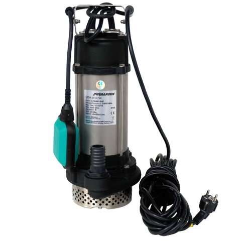 Pompe de apa - Pompa submersibila apa murdara ProGARDEN QFD6-20-0.75A, 1.25", 750 W, 175 L/min, Hmax. 20 m