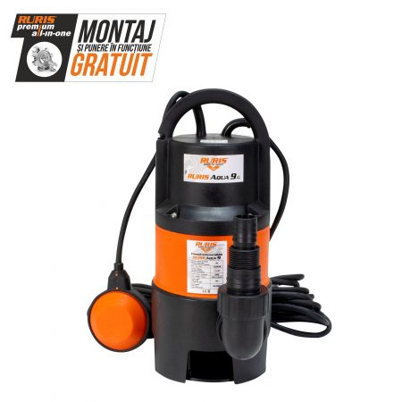 Pompa submersibila apa murdara Ruris Aqua 9, 1.25", 750 W, 209 L/min, Hmax. 8 m [1]