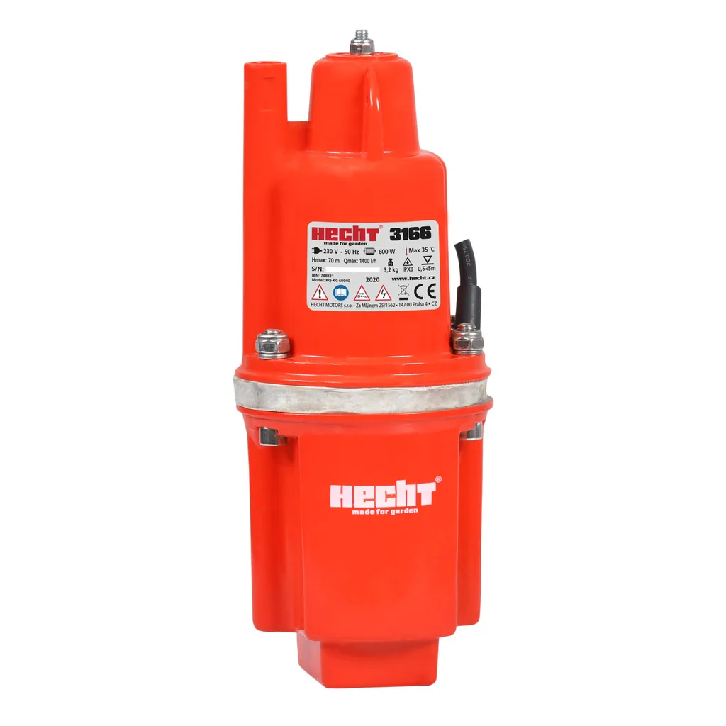 Pompe de apa - Pompa submersibila cu vibratii HECHT 3166, 600 W, 23 L/min, Hmax. 70 m