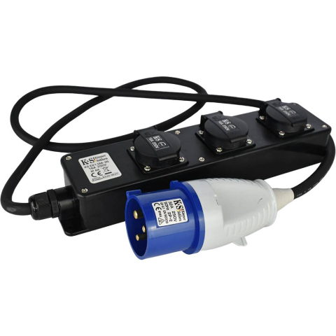 Electrice si Iluminat - Prelungitor industrial Konner & Sohnen KS EX1.5M-3S, 1.5 m, 3 prize 16A, 3 x 2.5 mmp