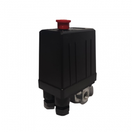 Componente - Presostat compresor Airmaster AIR5.5SHU10200, AIR5.5SHU10300, 230V, filet 1/4", 3 iesiri 1/4", 12 bar
