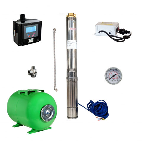 Hidrofoare - Sistem hidrofor inverter turatie variabila ProGARDEN Aquamatic Vario480PRO, 1.25", 750 W, 4 mc/h, Hmax. 80 m, 10 etaje