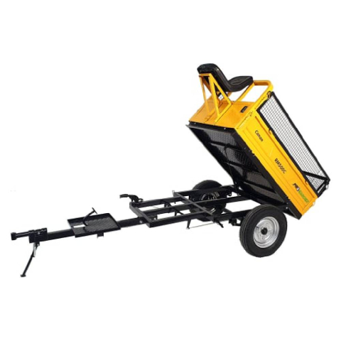Remorci motocultoare - ProGARDEN Campo RM500C remorca 500kg motocultor, 1 osie, prindere bolt, roti profil rutier 5.00-12, 4 prezoane, RIM 3.00B