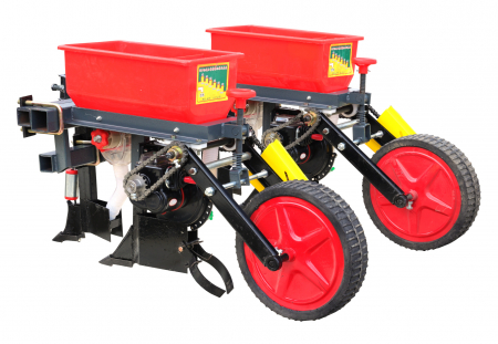 Semanatoare cu 2 randuri cereale, legume, pentru mini tractor ProGARDEN Campo T12, T18, latime de lucru 65 cm