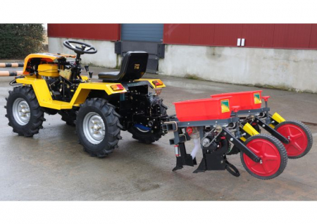 Semanatoare cu 2 randuri cereale, legume, pentru mini tractor ProGARDEN Campo T12, T18, latime de lucru 65 cm [3]