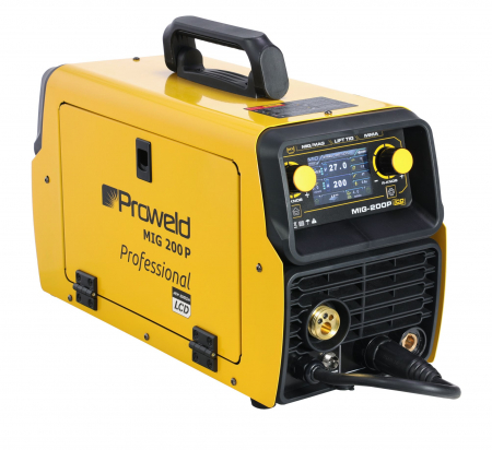 Sudură cu gaz protector (MIG/MAG) - Invertor sudura MIG/MAG ProWELD MIG 200P Synergetic functii puls simplu/dublu, DC normal, 2T/4T, mentinere automata, MMA, LiftTIG