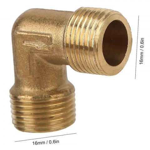 Racord L compresor aer, filet tata 3/8" x 3/8" Airmaster AIR2SHU824, AIR2SHU824 [3]