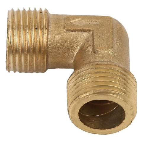 Compresoare - Racord L compresor aer, filet tata 3/8" x 3/8" Airmaster AIR2SHU824, AIR2SHU824
