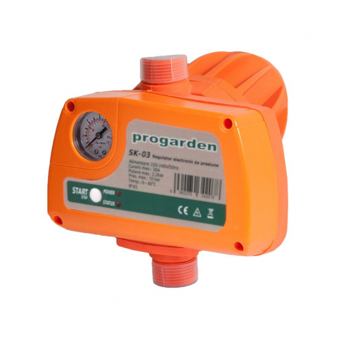 Automatizări pompe de apă - Regulator de presiune pompa ProGARDEN SK-03, 230 V, max. 2.2 kW, 10 bar, 1"